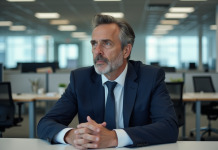 Entreprise en fermeture : Étapes et conséquences à anticiper Homme d'affaires en costume dans un bureau vide