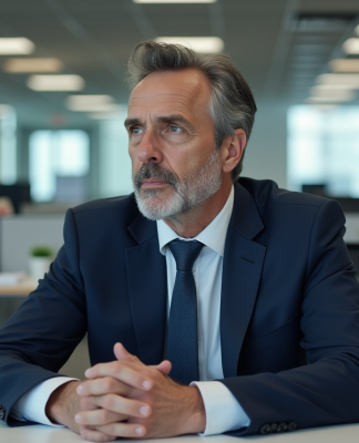 Entreprise en fermeture : Étapes et conséquences à anticiper Homme d'affaires en costume dans un bureau vide