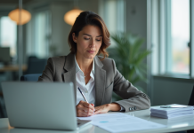 Protéger l’innovation et la propriété intellectuelle : conseils et stratégies clés Femme d affaires en réunion de travail avec documents de brevets