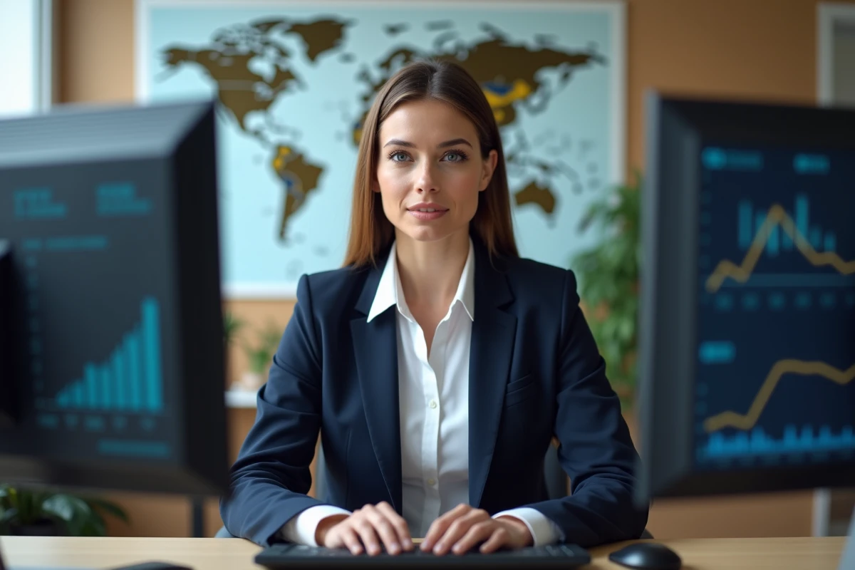 Femme spécialiste IT vérifiant tableau GDPR