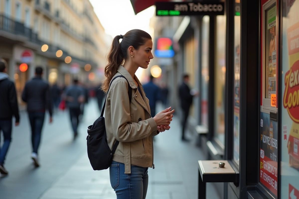 Femme comptant des pièces près d