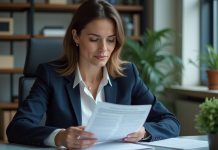 Règle impérative : Comment la reconnaître et l’appliquer correctement ? Femme en costume lisant un document juridique dans un bureau professionnel