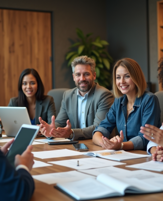 Campagne efficace : les étapes essentielles pour réussir votre stratégie de communication Groupe de professionnels en réunion de campagne