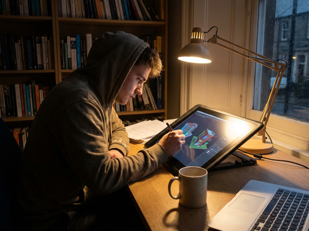 étudiants en animation 3d