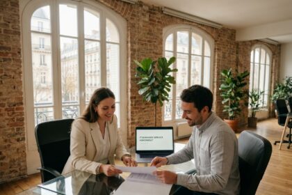 Réunion de PME parisienne pour discuter d'un contrat d'infogérance informatique